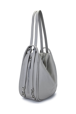 Bruno Shoes Bruno Rossi Bag Kadın Hakiki Deri Buz Beyazı Sırt & Omuz Çantası 1048 Mlx14g Bn Cnt Sk25-26 Ghıaccıo Gri