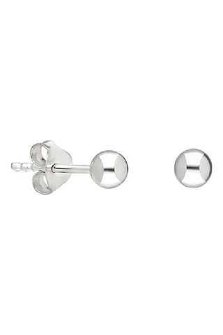 Top Gümüş Küpe 4 Mm