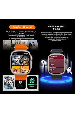 Harvox Hk 11 Ultra 3 Amoled Akıllı Saat Iphone Ve Android Tüm Telefonlara Uyumlu 49 Mm Gümüş