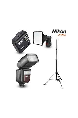 Godox V860III-N Nikon Flaş Full Set - Tripod