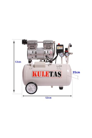 Kuletaş Süper Sessiz Yağsız Kompresör 24 L