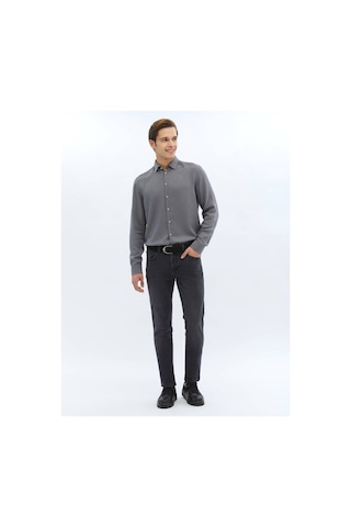 Kip Gri Fitilli Dokuma Casual Gömlek 4112030 Gri