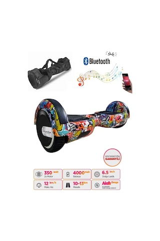 Citymate Elektrikli Kaykay Hoverboard Akıllı Denge 6.5 Inch + Hoverkart + Çanta Extrem Paket D11