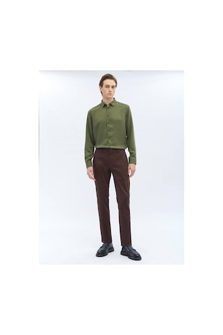 Koyu Kahve Dokuma Regular Fit Casual Pamuk Karışımlı Pantolon 1062182 Koyu Kahve