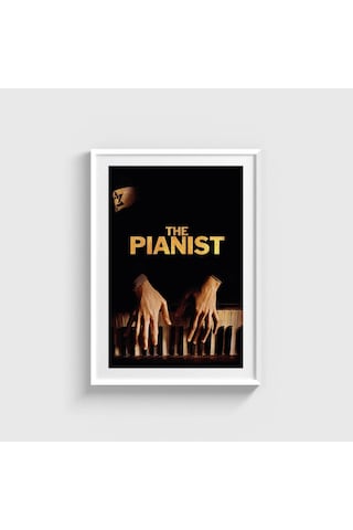 The Pianist 2002 Film Posteri Tablo Çerçeveli Poster Duvar Dekorasyonu Beyaz Çerçeveli Tablo Beyaz Çerçeveli Tablo Dn11d402beyaz