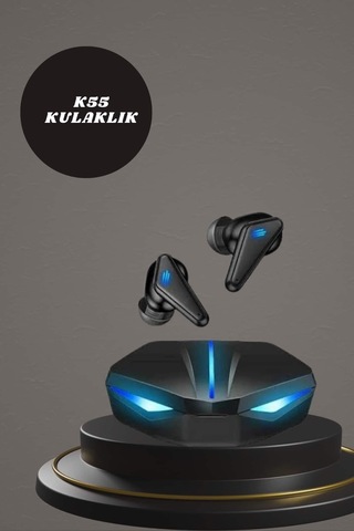 7 - 674 - Kordonlu W9 Akıllı Saat Ve K55 Oyuncu Kulaklığı Anc Özelliği Kulak İçi Mikrofonlu - Shophnrl - Sesli Görüşme Dpas26