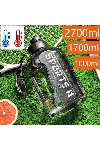2.7L Büyük Kapasiteli Spor Şişe Için Spor Şişe Pipetli Bardak Bpa Ücretsiz Büyük Spo Içki Şişeleri Erkekler Suluk, Matara 42202774