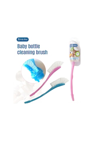 Jeehugo Bebek Biberon Temizleme Fırçası - Nilon Malzeme - Pembe Renkli - Emzik Ve Sütlük Temizliği İçin