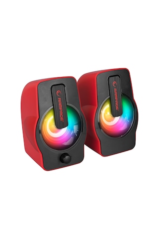 Rampage RMS-G7 Falsetto 2.0 6 W RGB Ledli Multimedia USB Hoparlör Kırmızı