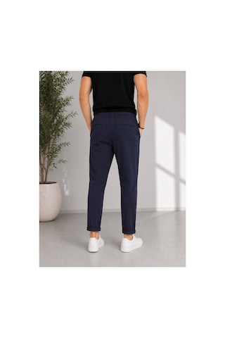Neco Giyim Erkek Jogger Dar Kesim Beli Lastikli Bağcıklı Duble Paça Pantolon Lacivert