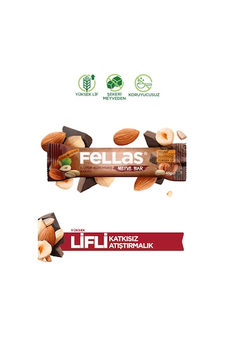 Fellas Karışık Kuruyemiş ve Kakao Meyve Bar 12 x 40 G