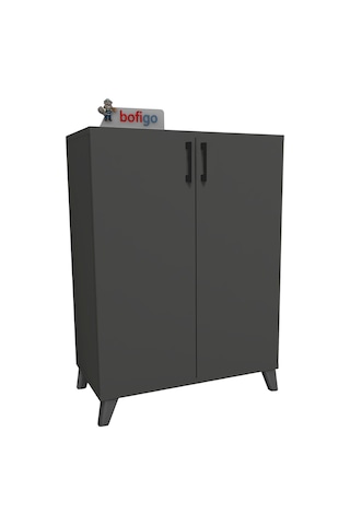 Bofigo 4 Raflı Çok Amaçlı Dolap Çok Amaçlı Mutfak Dolabı Banyo Dolabı Ceren Antrasit