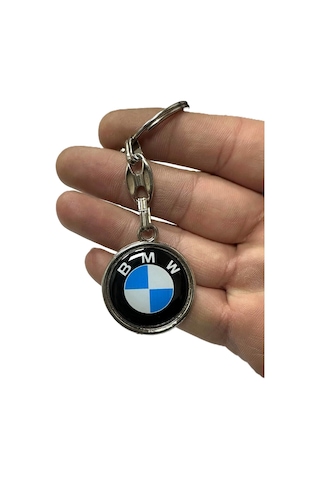 Bmw Yazılı Metal Damla Anahtarlık Çift Yönlü 1 Adet