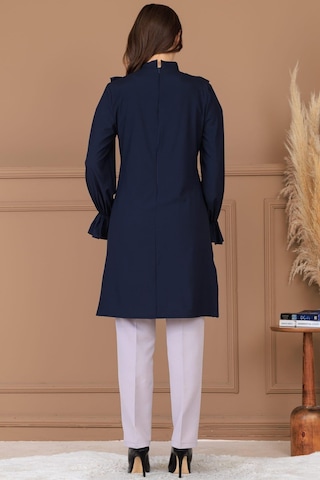 Asel Tunik Pantolon İkili Tesettür Takım Lacivert Lacivert