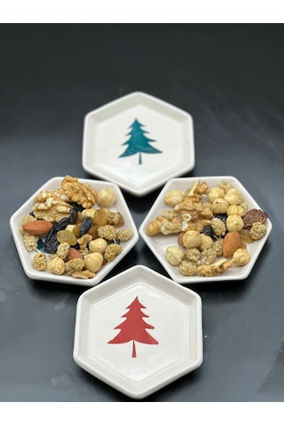 Meggdecor 4'lü Yeni Yıl Temalı Sosluk Lokumluk Kase