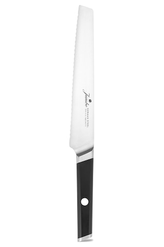 Jumbo Katana Standlı 6 Parça Siyah Bıçak Seti Şeffaf