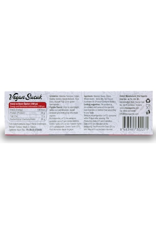 Vita Vegantis Vegan Sucuk 150 G