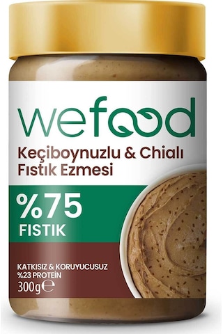 Wefood Keçiboynuzlu & Chialı Fıstık Ezmesi 300 g