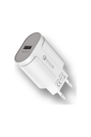 JOPUS Type C Sarj Seti Qualcom 22.5 Watt Grow JO-QU01 2in1 Samsung-Xiaomi-Oppo-Huawei-Poco Uyumlu Beyaz
