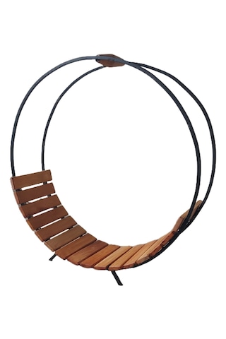 Blueflame Metal Ahşaplı Dekoratif Şömine Odunluk