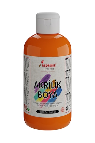Red Rose Turuncu Akrilik Boya 250 G