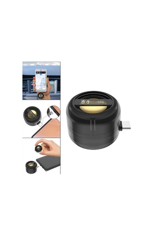 Homyl Usb-c Mini Telefon Hoparlörü Tak Ve Çalıştır, Siyah