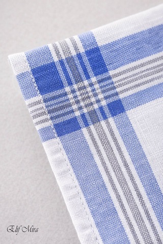 Hepsine Rakip 12 Li Erkek Cep Yaka Mendil Seti Pamuklu 30x30 Cm Mirşah Mavi