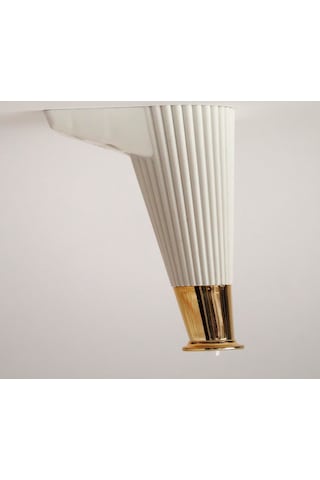 Ahsen Efsane Beyaz Gold Dekoratif 15 Cm Mobilya Ayağı