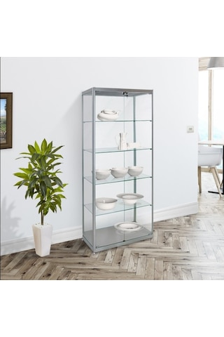 Aferafsistemleri Alüminyum Camlı Dolap, Camlı Vitrin, Koleksiyon Vitrini, Acv 901