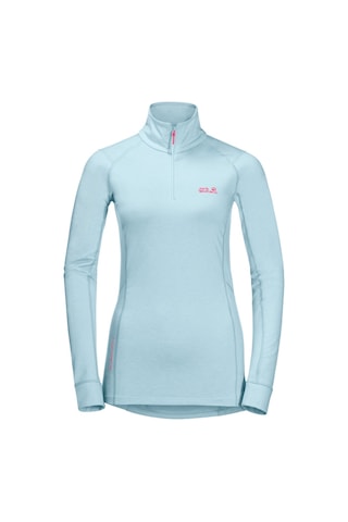 Jack Wolfskin Snow Sky Half Zip W Kadın Arakatman Polar Frosted Blue Frosted Blue