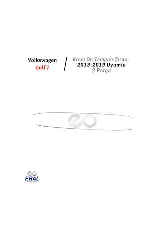 Vw Golf 7 Uyumlu Krom Ön Tampon Çıtası 2 Parça 2013-2019 P.çelik