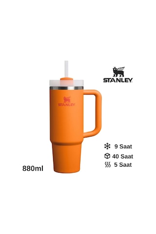 Stanley Quencher H2.0 Flowstate 0.89 L Pipetli Çelik Termos Turuncu