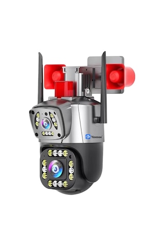 Yoosee Ys-17 Siren Çift Kameralı Ptz Speed Dome 5mp Siren Alarmlı