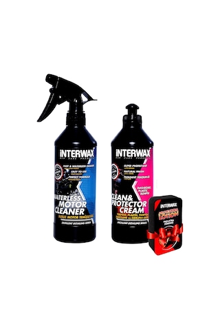 Interwax 2'li Set Torpido Parlatıcı Krem ve Susuz Motor Temizleyi Interwax 2'li Set Torpido Parlatıcı Krem ve Susuz Motor Temizleyi