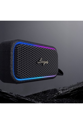 Lenyes S891 Rgb Işıklı Taşınabilir Su Geçirmez Otg-tws Bluetooth Hoparlör V5.3 80w Siyah