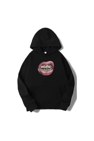 Brz Collection Unisex Oversize Timeless Art Hoodie Siyah Siyah