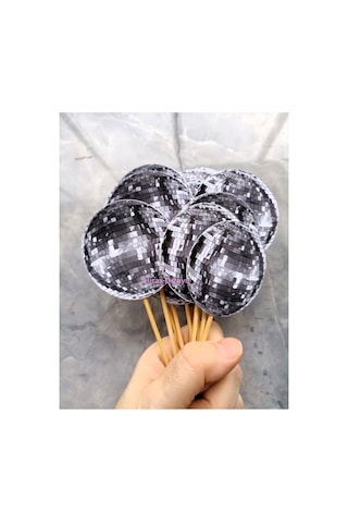 20 Adet Disco Topu Işıltılı Görünüm Cupcake Kürdanı - Pasta - Kurabiye Süsleri 20 Adet Kürdanlı Kokteyl Kürdan Söz Nişan Doğum Günü Kokteyl Davet Ve Sunum Pasta Süsü Süsleme Kalın Kağıt