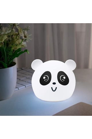 Opulentliving Çok Renkli Kawaii Çocuk Gece Lambası, Panda Tap, Od Dekoru, Hediye Çok Renkli