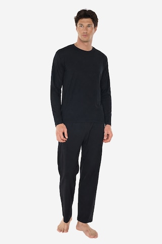 Malabadi Erkek Siyah Bisiklet Yaka Micro Modal Extra Yumuşak Kışlık Pijama Takımı 6032