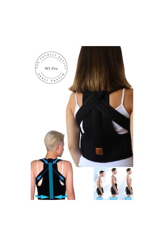 Balenli Dik Duruş Korsesi Sırt Ve Bel Kamburluk Önleyici Dik Durma Korsesi Unisex Kalın Balenli