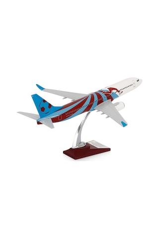 ZekUpp - Maket Uçak - Boeing 737-800 1/100 - BORDO MAVİ TARAFTAR Özel Tasarım Model Uçak
