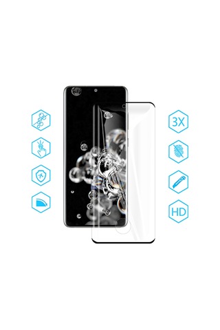 Galaxy S21 Ultra Uyumlu Zore Süper Pet Ekran Koruyucu Jelatin