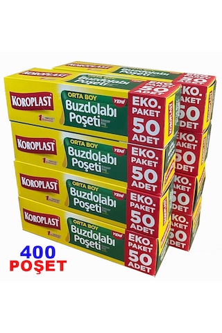 Koroplast Orta Boy Buzdolabı Poşeti 8 x 50'li