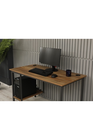Arpelia Bilgisayar Masası Sağ Sol Yönlü Pc Kasa Raflı Antrasit