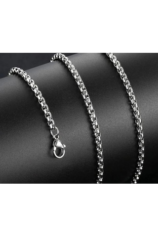 Üç Boyut Tasarım Paslanmaz Çelik Kurt Kolye Gümüş