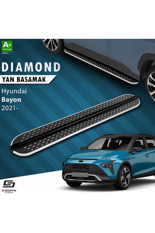 S-dizayn Hyundai Bayon Diamond Krom Yan Basamak 173 Cm 2021 Üzeri