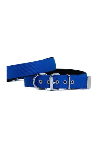 Doggie Konfor Dokuma Boyun Tasması Royalblue 2,5x37 45 Cm Mavi