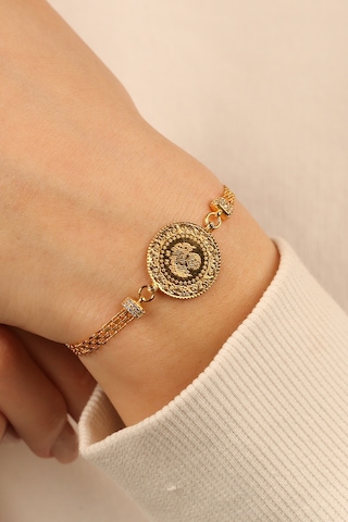 Çgk Çiğdem Gürel Kuyumculuk Çeyrekli Bismark Model Altın Bileklik Gold