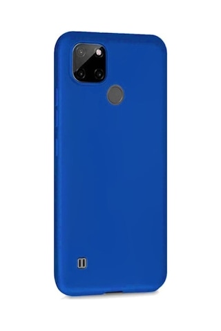 Oppo Realme C25y Kılıf Esnek Ince Soft Tasarım Dayanıklı Kılıf Ve Tam Kaplayan Ekran Koruyucu Col178277-mavi
