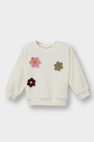 Defacto Kız Bebek Bisiklet Yaka Çiçekli Sweatshirt G2644a525aubg198 Bej
